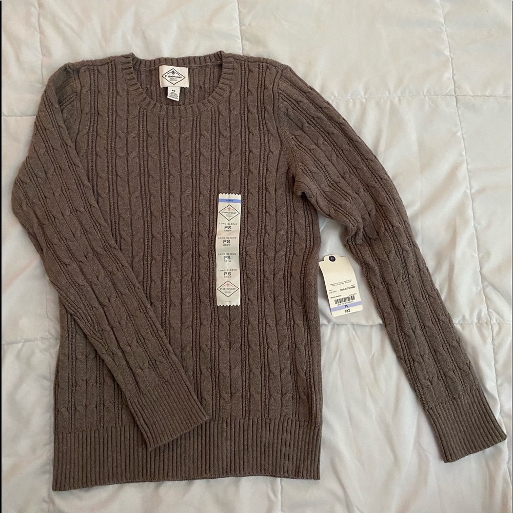 St. John’s Bay Brown Sweater Petite Small NWT